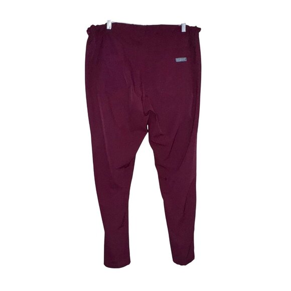 Med Couture Womens Burgundy Scrub Pants L Lightweight Stretchy Fabric With Draws - Picture 4 of 7